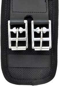 Tapis de selle sans arceau en feutre fait main, en cuir marron souple, pour équipement équestre western - Product Image 3