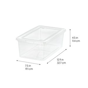 Confezioni da 20 contenitori in plastica trasparente da 5 Qt con coperchi contenitori impilabili - Product Image 2