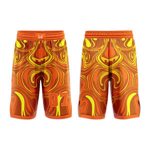 Pantalones Cortos de Baloncesto con Logotipo Personalizado, Impresión por Transferencia de Calor en la Parte Delantera y Trasera, Logotipos del Equipo, Tallas Grandes, Transpirables, de Secado Rápido, 100% Poliéster, Unisex - Product Image 1