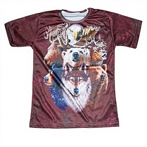 Camiseta de Manga Corta de Bambú para Hombre, Tallas Grandes, con Estampado Gráfico por Transferencia Térmica, Estilo Urbano, Logotipo Personalizado, MOQ Bajo - Product Image 1