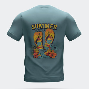 T-shirt DTG Premium 100% Coton Lavé Confortable et Élégant Haute Qualité Écologique Uni 220 Grammes Doux Respirant Vêtement Décontracté - Product Image 2