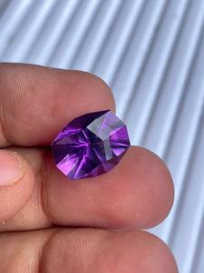 Premium Amethyst Faceted Gemstone <b>Cushion</b> Cut Natural <b>Purple</b> Quartz Loose Crystal for Artisan Jewelry - Product Image 3