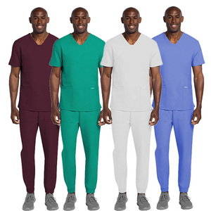 Nouvel ensemble d'uniformes médicaux unisexe automne-hiver en toile respirante avec logo personnalisé brodé pour hôpital - Product Image 1