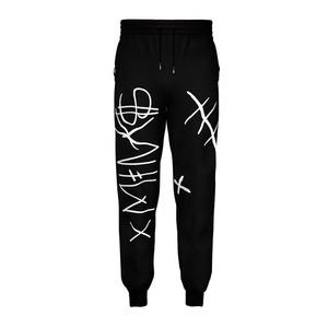 Men's Casual Straight Mid Elastic Waist Sublimation Printed Heavyweight Polyester Sweatpants Joggers with <b>Light</b> Wash - Product Image 3