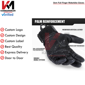 Gants de moto légers, matériau respirant et durable, ajustement confortable, protection renforcée de la paume pour les motards - Product Image 6