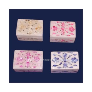Exclusiva nueva condición mejor producto hecho a mano caja de incrustaciones de mármol con material de nácar uso para caja de artículos de almacenamiento de joyas - Product Image 2