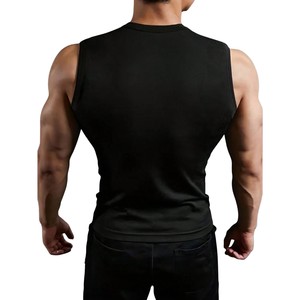 Men Knitted Compression <b>Tank</b> <b>Top</b> Sleeveless Gym <b>Top</b> Athletic Fitness Running Workout Training Sportswear Quick Dry Breathable - Product Image 2