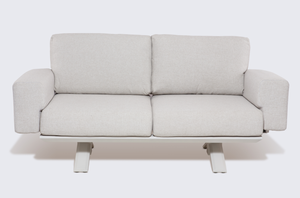 Sofá Cama Moderno de Tres Plazas, Tapizado en Cuero PU, Relleno de Espuma, Patas Metálicas, Respaldo Firme, Diseño Minimalista, Muebles para Sala de Estar - Product Image 2
