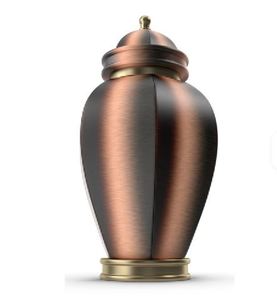 Handmade Aluminum Cremation Urn Brass Accents Custom Printed <b>Memorial</b> Jar 5-15L Capacity Asian Zen Design Tabletop Vase Luxury - Product Image 4