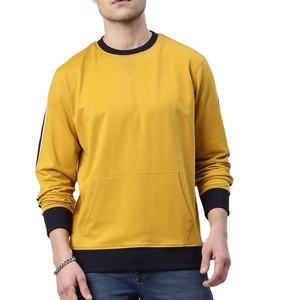 Sudadera de algodón de peso pesado de alta calidad para hombres, suministro ODM de gran tamaño, logotipo personalizado, forro polar de cuello redondo con patrón de impresión - Product Image 1