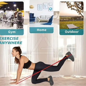 Bandas de resistencia ajustables con asas, tubos de resistencia portátiles para ejercicios de fuerza, entrenamiento en casa, equipo de gimnasio. - Product Image 5