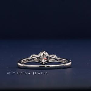 14K Solid Gold Pointer Shape Diamond Ring for Women Natural Diamond Fine Jewelry Elegant Wedding Ring Modern Design <b>Gift</b> - Product Image 6