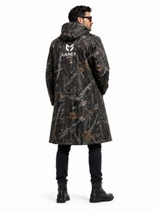 New Custom Waterproof <b>Camo</b> Hunting Rain Coat with Hood Long Rain Poncho Windproof Outdoor Fishing Camping Hiking <b>Jacket</b> OEM ODM - Product Image 2