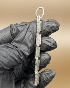 Colgante de Letra Personalizado Iced Out de Plata de Ley 925 con Moissanita VVS, Estilo Hip Hop, Colgante Vertical Iced Out, Dijes - Product Image 2