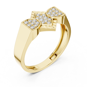 Anillo de Oro Amarillo de 18K con Clúster de Diamantes Geométricos Aurora - Product Image 2