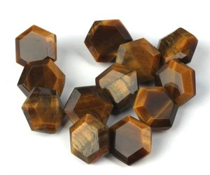 <b>Top</b> Sale Tiger Eye Hexagon Cut Loose Gemstone 6 To 15mm Natural Tiger Eye Stone <b>Beads</b> For Jewelry Making Indian Wholesale Bulk - Product Image 5