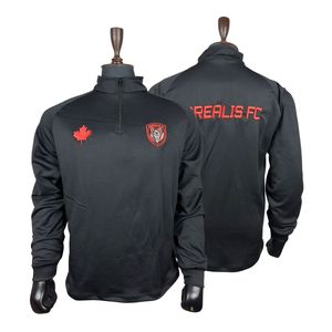 Camiseta de punto de media capa para hombre, de felpa francesa, de secado rápido, ajustada, con cremallera de 1/4, informal, de invierno, directa de fábrica OEM, personalizada - Product Image 2