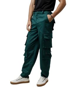 กางเกงวิ่งขนแกะสำหรับผู้ชายกางเกงกีฬาเข้ารูปทรงพอดีตัวกลางแจ้งกางเกงวอร์มผ้าฝ้ายสำหรับวิ่งกางเกงคาร์โก้ผู้ชายมีหลายกระเป๋า - Product Image 1