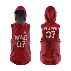 Camisetas Personalizadas con Capucha y sin Mangas para Fútbol Americano 7V7, Sublimadas, Transpirables, de Secado Rápido y Antibacterianas - Product Image 1