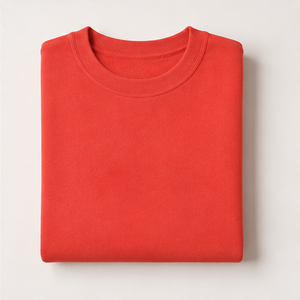 เสื้อสเวตเชิ้ตคอรัลเรดทรงลำลองสำหรับผู้ชาย รุ่น MCRW-0042 ผ้าคอตตอนเทอร์รี่เนื้อหนาปานกลาง แบบคอริบคอกว้าง - Product Image 5