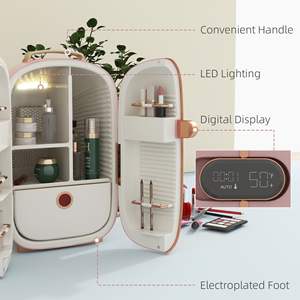แบบพกพา0.4 cu. ตู้เย็นขนาดเล็กสำหรับความงามรักษาผิวเทอร์โมอิเล็กทริกคูลเลอร์ในตู้เย็นสีชมพูพร้อมตัวจับเวลา - Product Image 6