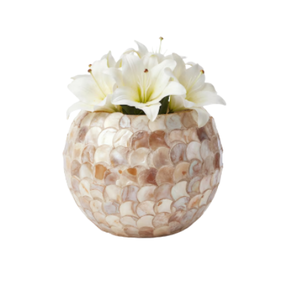 Pot de fleurs rond décoratif en nacre incrustée, fait main, vase à fleurs de luxe, support pour plantes d'intérieur et d'extérieur, fabriqué au Vietnam - Product Image 4