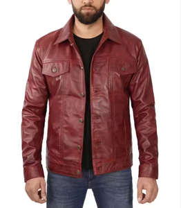 เสื้อแจ็คเก็ตหนังคอตั้งสำหรับผู้ชาย - ระบายอากาศได้ดี แห้งเร็ว เสื้อผ้าสตรีทแวร์ฤดูหนาวที่ยั่งยืน - Product Image 6