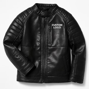 Men's PU Motorcycle Jacket <b>Turtleneck</b> Collar Zipper Closure Solid <b>Black</b> Regular Fit Winter Casual Dyed - Product Image 1