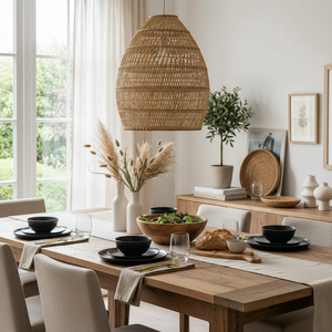 Abat-jour en rotin artisanal, abat-jour traditionnel tissé à la main pour la décoration d'éclairage à la maison, à l'hôtel, au restaurant - Product Image 6
