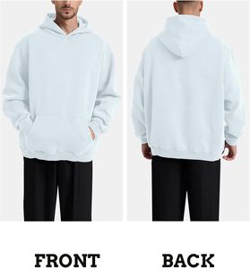 Sweat à capuche tendance pour homme grande taille, coupe oversize, 3XL 4XL 5XL, en polaire épaisse, chaud pour l'hiver, style streetwear décontracté - Product Image 5
