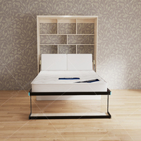 Étagère murale intégrée moderne de luxe Lit escamotable pour petits appartements Salon Bureau ou chambre à coucher