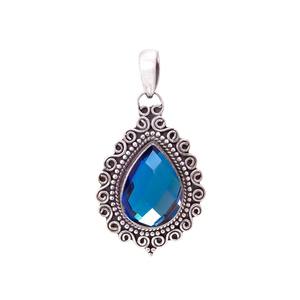 Pendentif en topaze noire mystique arc-en-ciel, collier en argent sterling 925, bijoux faits à la main pour femmes - Product Image 4