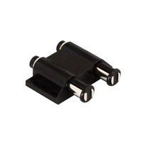 Loquet magnétique en plastique à ouverture par pression pour portes de placards en verre - Utilisation pour salon et salle de bain - Finition noir/brun/blanc