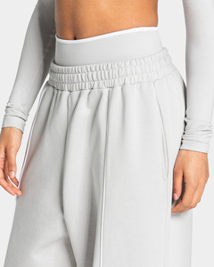 Custom Logo Women's Moon <b>White</b> Contrastline Sweatpants Oversized Casual Women's Fleece Baggy <b>Joggers</b> Premium Quality Trouser - Product Image 3
