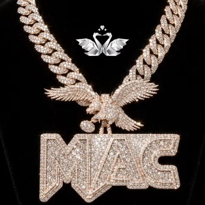 Eco Friendly Moissanite Hip Hop Pendant Jewelry Custom Design Premium <b>Necklace</b> Available At Affordable Price - Product Image 1