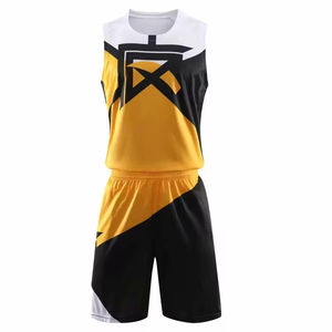 Ensemble d'uniformes de basketball en gros, maillots et shorts personnalisés à impression numérique, vêtements de sport d'équipe pour adultes, grandes tailles, été, écoles, tournois - Product Image 1