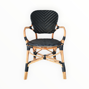 Silla Bistro Más Popular para Cafetería, Restaurante, Espacios Públicos Residenciales - Mimbre Sintético Natural con Garantía de Tejido de 3 Años - Product Image 1