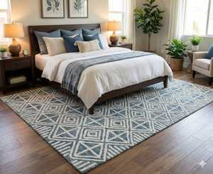Tapis moderne en laine tuftée à la main, couleur unie, qualité supérieure, fait main, auto-nettoyant, à poils moyens, épaisseur 12 mm, pour la décoration intérieure - Product Image 1