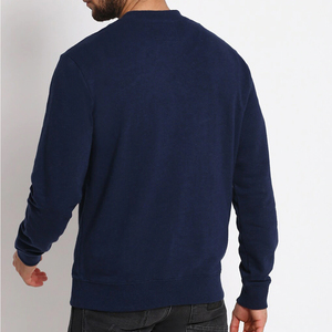 Sudadera de Cuello Redondo para Hombre, 100% Algodón, Corte Regular, Manga Larga, Color Sólido, Ropa Casual de Otoño - Product Image 4