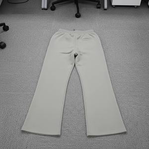 Pantalones Anchos Casuales de Cintura Media para Mujer, Corte Regular, 100% Algodón, Forro Polar, con Parches de Encaje, Estilo Flare, para Invierno - Product Image 2