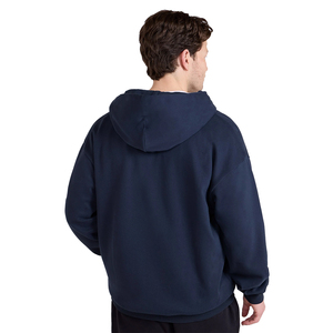เสื้อฮู้ดดี้ผู้ชายสำหรับฤดูหนาว 330 GSM สีกรมท่า แขนยาว ซิปหน้า สไตล์ลำลอง ผ้าฟลีซ พิมพ์ลายได้ มีกระเป๋าเสื้อ ปรับแต่งได้ - Product Image 3