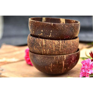 Bol et cuillère en coquille de noix de coco faits à la main écologique belle décoration fabriquée au Vietnam - Product Image 4