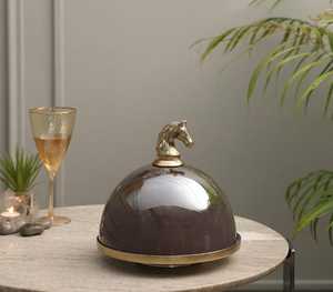 Jaffsexports JE501 Cubierta Decorativa de Lujo Clásica con Cabeza de Caballo de Aluminio para Decoración de Mesa Interior - Product Image 6