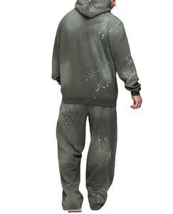 Chándal de lana de algodón personalizado OEM, jersey de talla grande, Sudadera con capucha, chándal para hombre, chándal lavado transpirable - Product Image 6