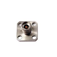 Conector de montaje en panel cuadrado de 25 mm macho BNC premium, cromado, adaptador de audio y video RF para CCTV DVR.