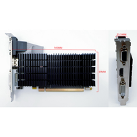 Nouvelle carte graphique d'entrée de gamme GS 2 Go DDR3 64 bits avec refroidissement à ventilateur unique pour interface DVI VGA R5 230 GPU PC de bureau