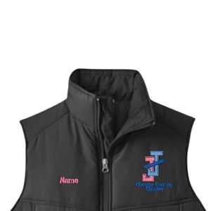 Gilet matelassé léger Jack and Jill Chester County Chapter, veste sans manches chaude, vêtement décontracté pour l'extérieur, personnalisable en gros - Product Image 2