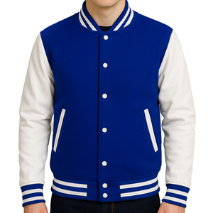 Chaqueta Varsity para Hombre de la Mejor Calidad, con Logotipo Personalizado y Etiqueta Privada, Exterior de Lana, Ecológica, Transpirable, Invierno, Teñido Liso, Cierre Frontal - Product Image 4