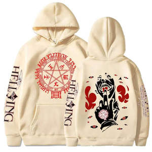 Sudadera con Capucha Personalizada con Estampado de Anime, Estilo Gótico, Streetwear, Manga Larga, Hip Hop, Harajuku, Unisex, Negra - Product Image 6
