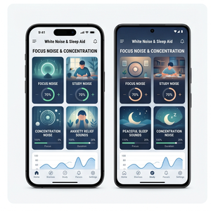Aplicación de Ruido Blanco RoyalCraft, Sonidos para Dormir, Audio Relajante, Ruido para Concentración, Ayuda para el Sueño del Bebé, Disponible en Stock para Empresas - Product Image 3